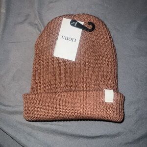 Vuori Warm Brown Knit Beanie
